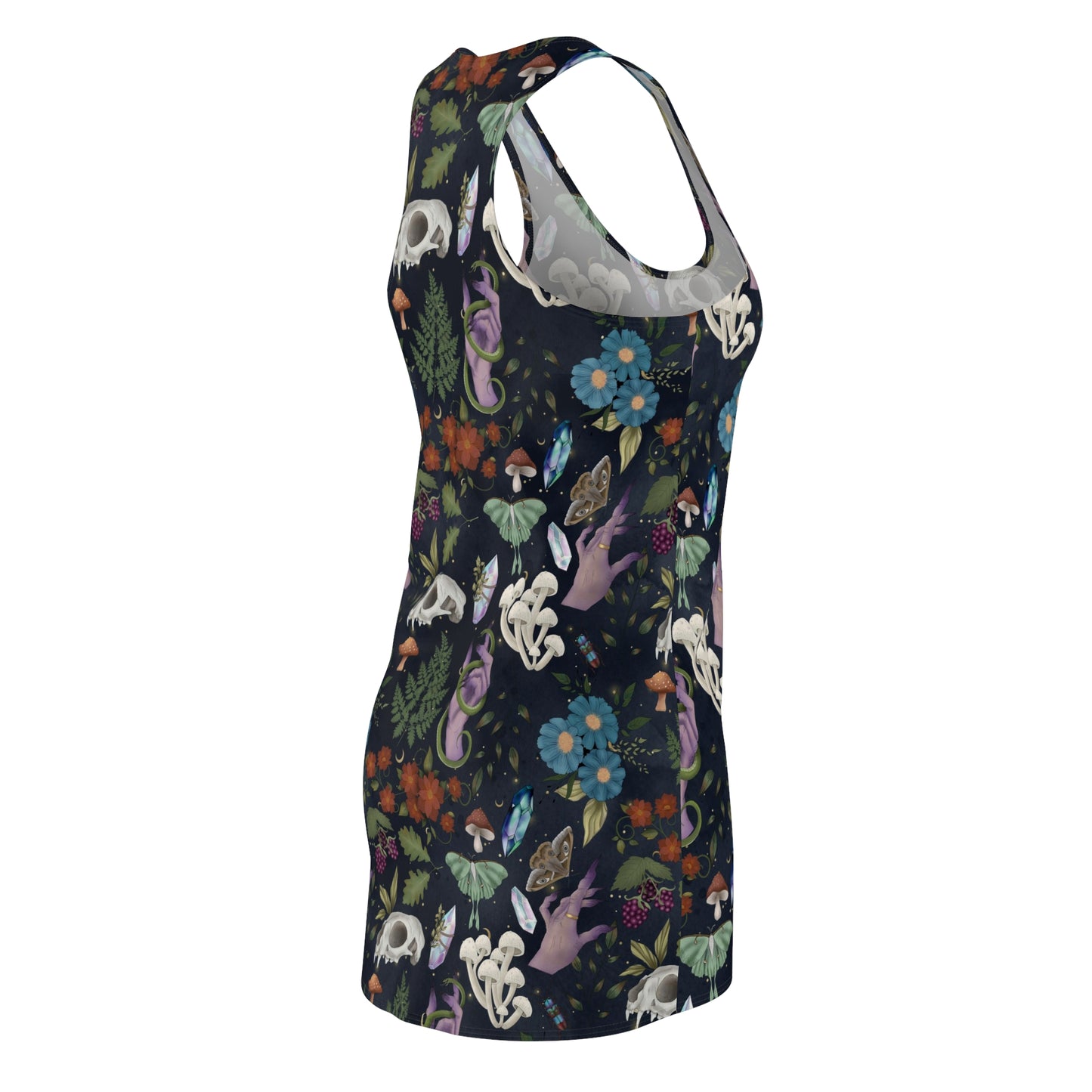 Women's Cut & Sew Racerback Dress - Dark Botanical