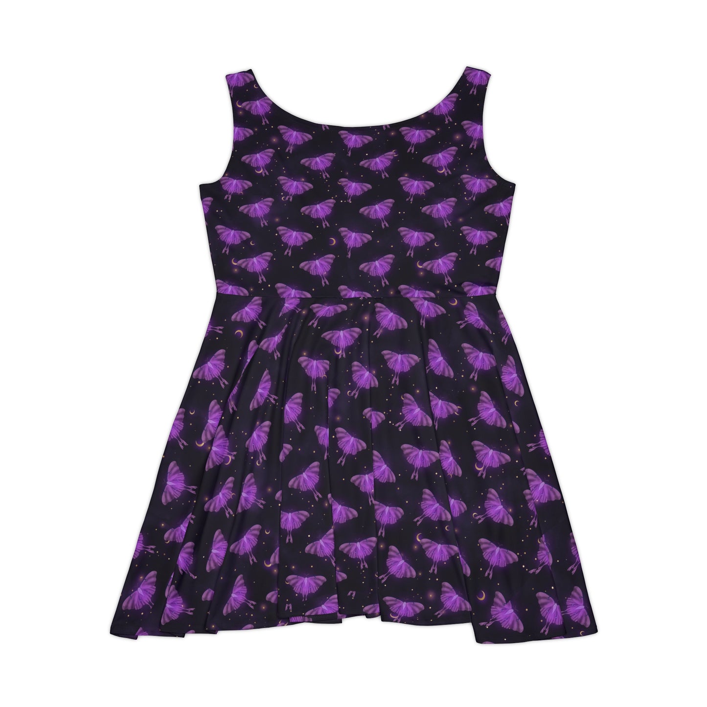Women's Skater Dress - Purple Lunar Moths