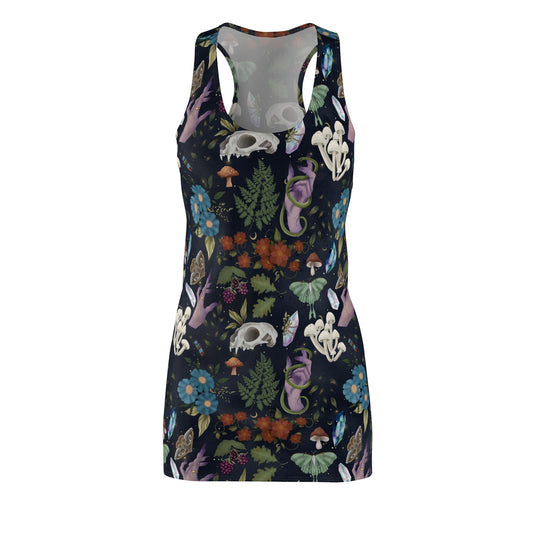 Women's Cut & Sew Racerback Dress - Dark Botanical