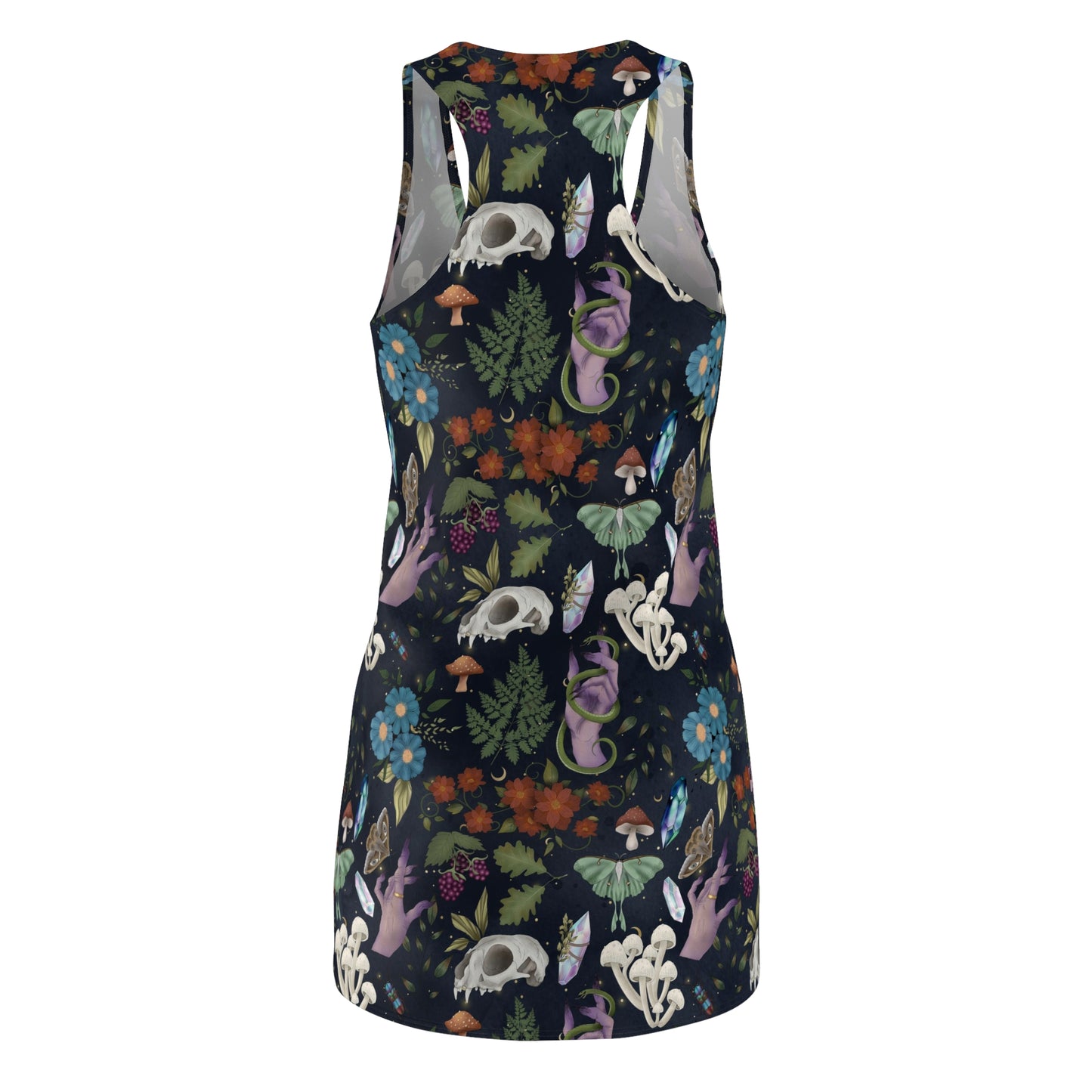 Women's Cut & Sew Racerback Dress - Dark Botanical